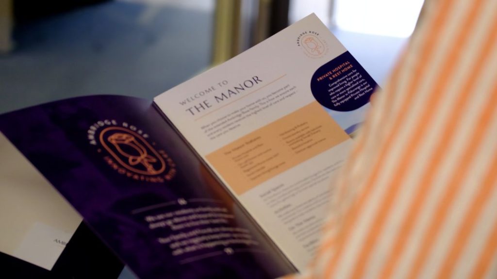 Brochure preview of The Manor, private hospital and rest home care facility in Auckland, New Zealand.