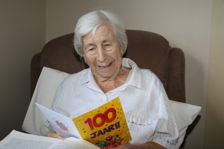 Woman 100th birthday card